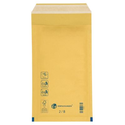 Luftpolsterversandtasche 120x215 mm für DIN A6+ / C6 (braun)