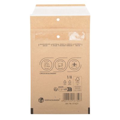 Luftpolsterversandtasche 100x165 mm für DIN A6 (braun)