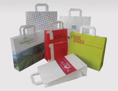 bedruckte Flachhenkel-Tragetasche