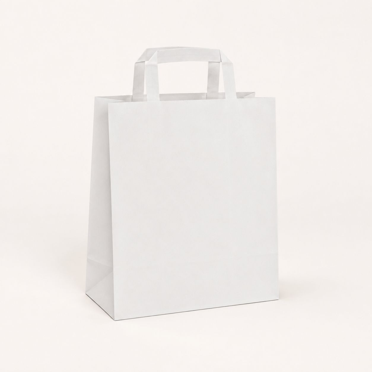 Flachhenkel-Tasche weiss
