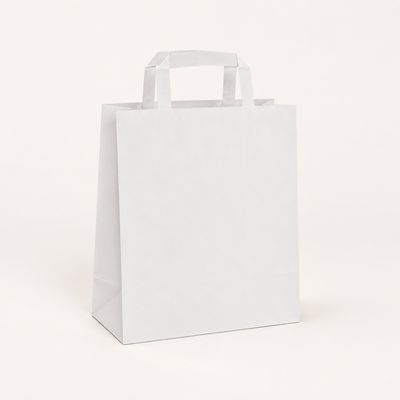 Flachhenkel-Tasche weiss