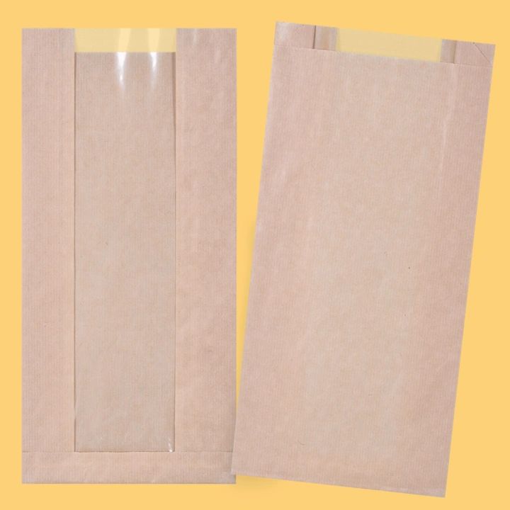 Papierbeutel mit Seitenfalte &amp; Sichtfenster