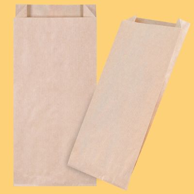 Papierbeutel mit Seitenfalte braun