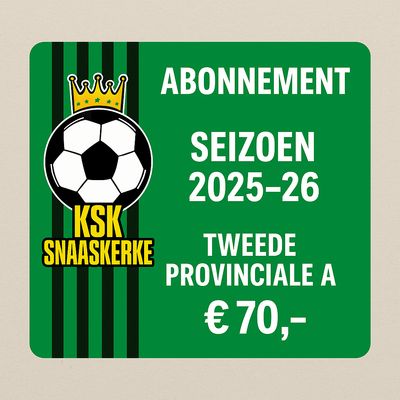 ABONNEMENT EERSTE ELFTAL KSK SNAASKERKE