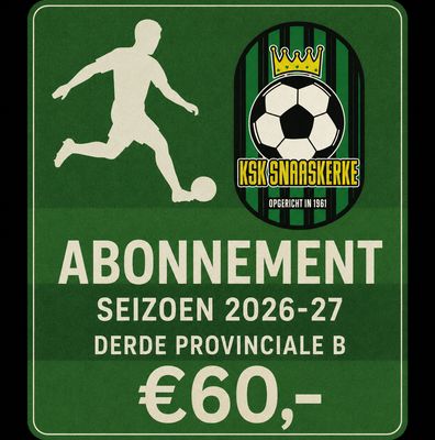 ABONNEMENT EERSTE ELFTAL KSK SNAASKERKE