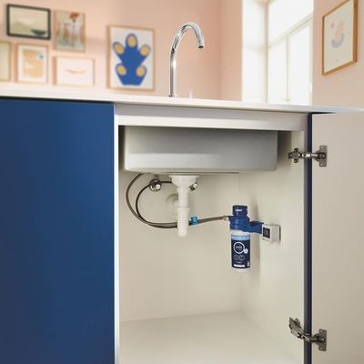 Blue Filtre à charbon actif avec tête de filtre et débitmètre