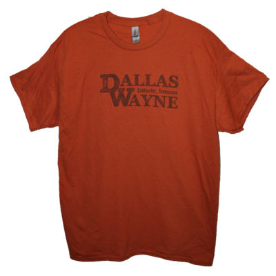Dallas Wayne Coldwater, TN Men's T-shirt, TX Orange