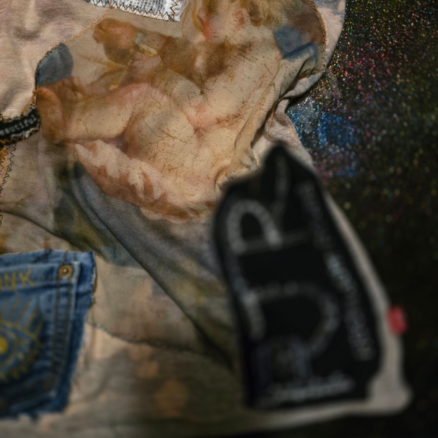 Upcycled Levis Tee &#39;Beautiful Artist&#39; by Blink Friction