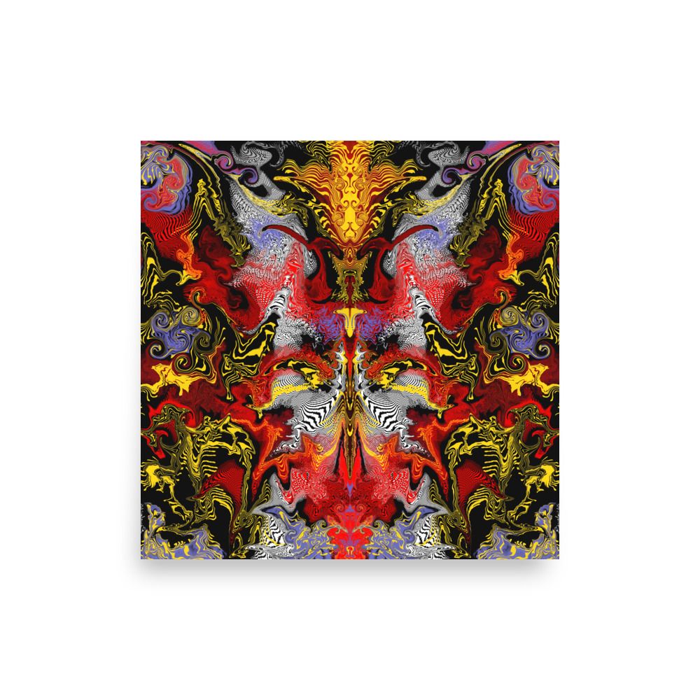 Mantis in Red Photo paper poster
