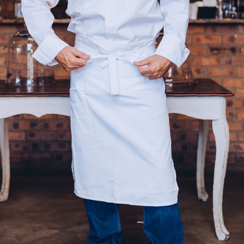 Tapered Apron - White