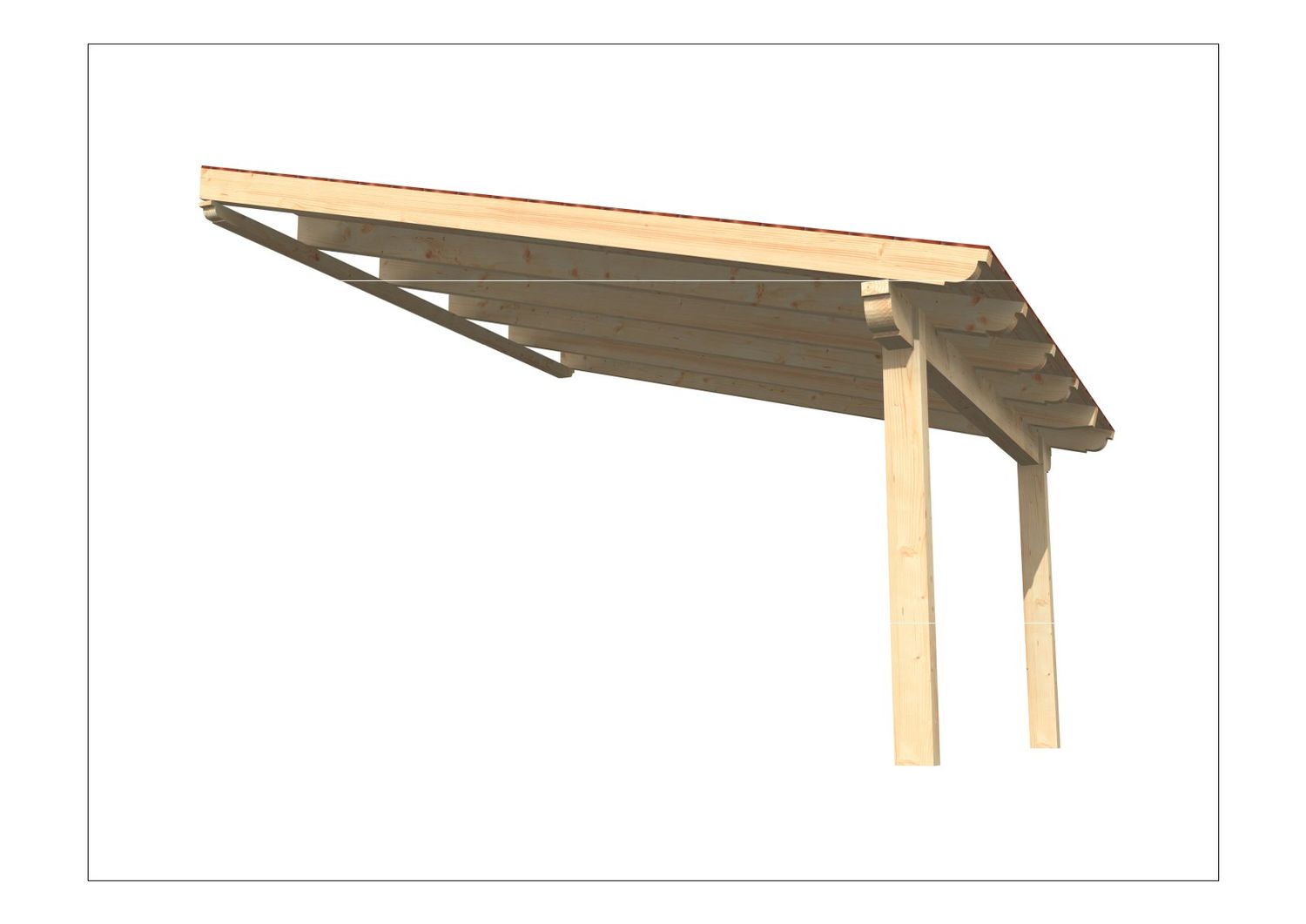 TETTOIA IN LEGNO LAMELLARE 5X5
