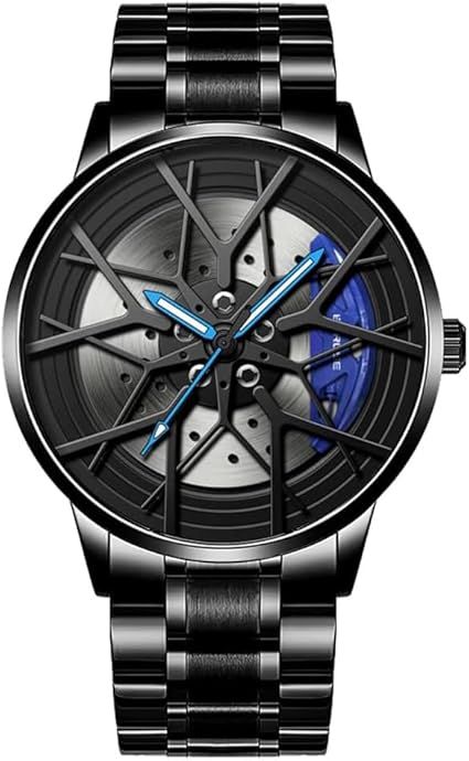 montre voiture jente bleu