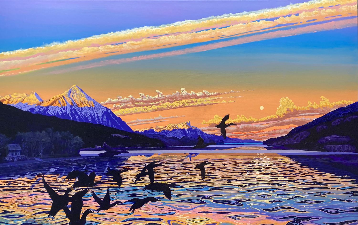 Dawn on lake Thun, 2024
