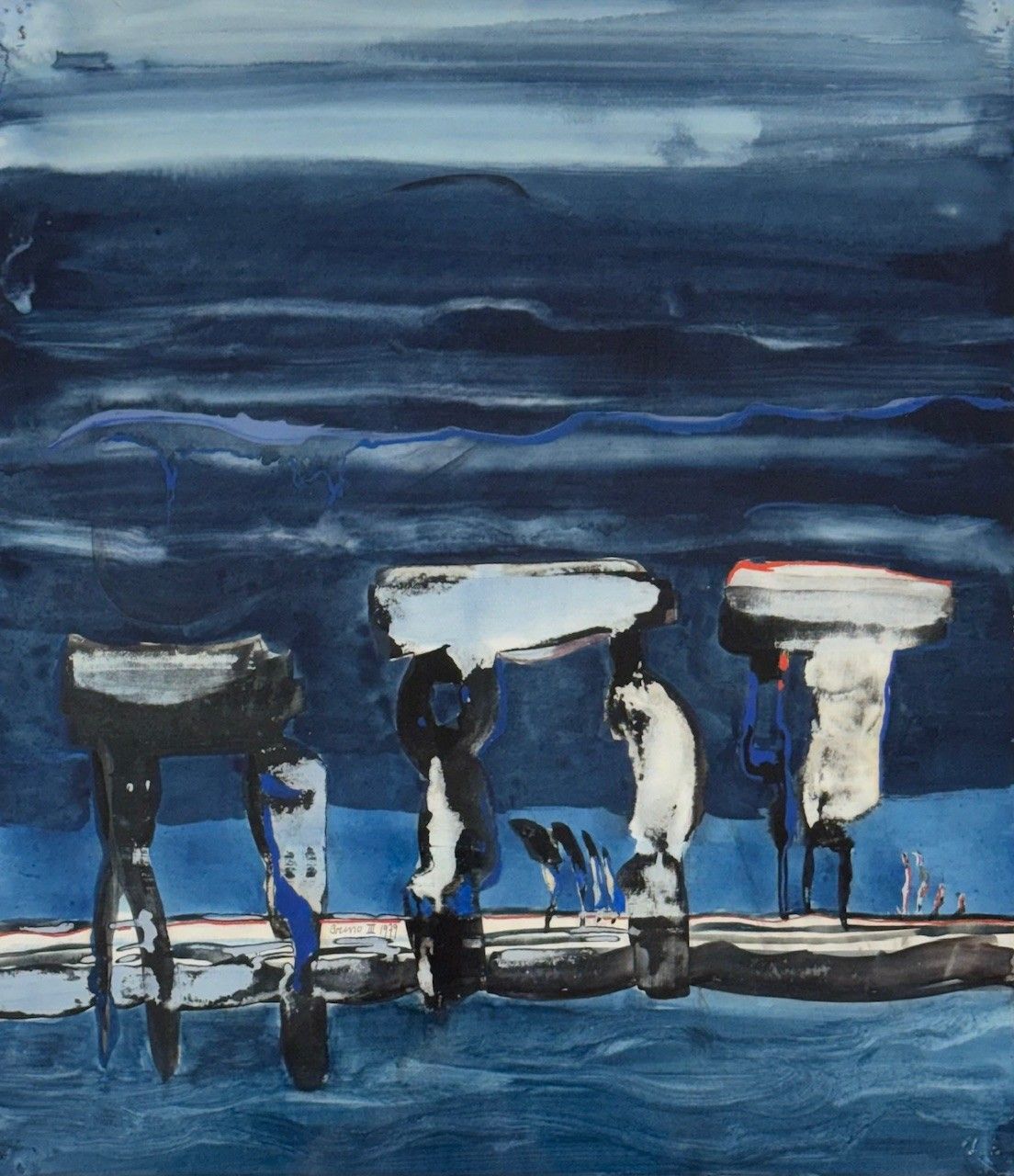 Bild aus der Werkgruppe "Menhire", 1979