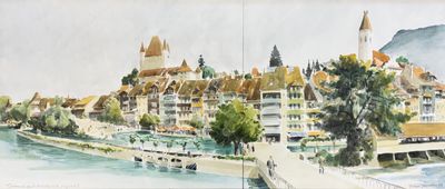 Entwurf Mühleplatz Thun, Projekt II, 1989