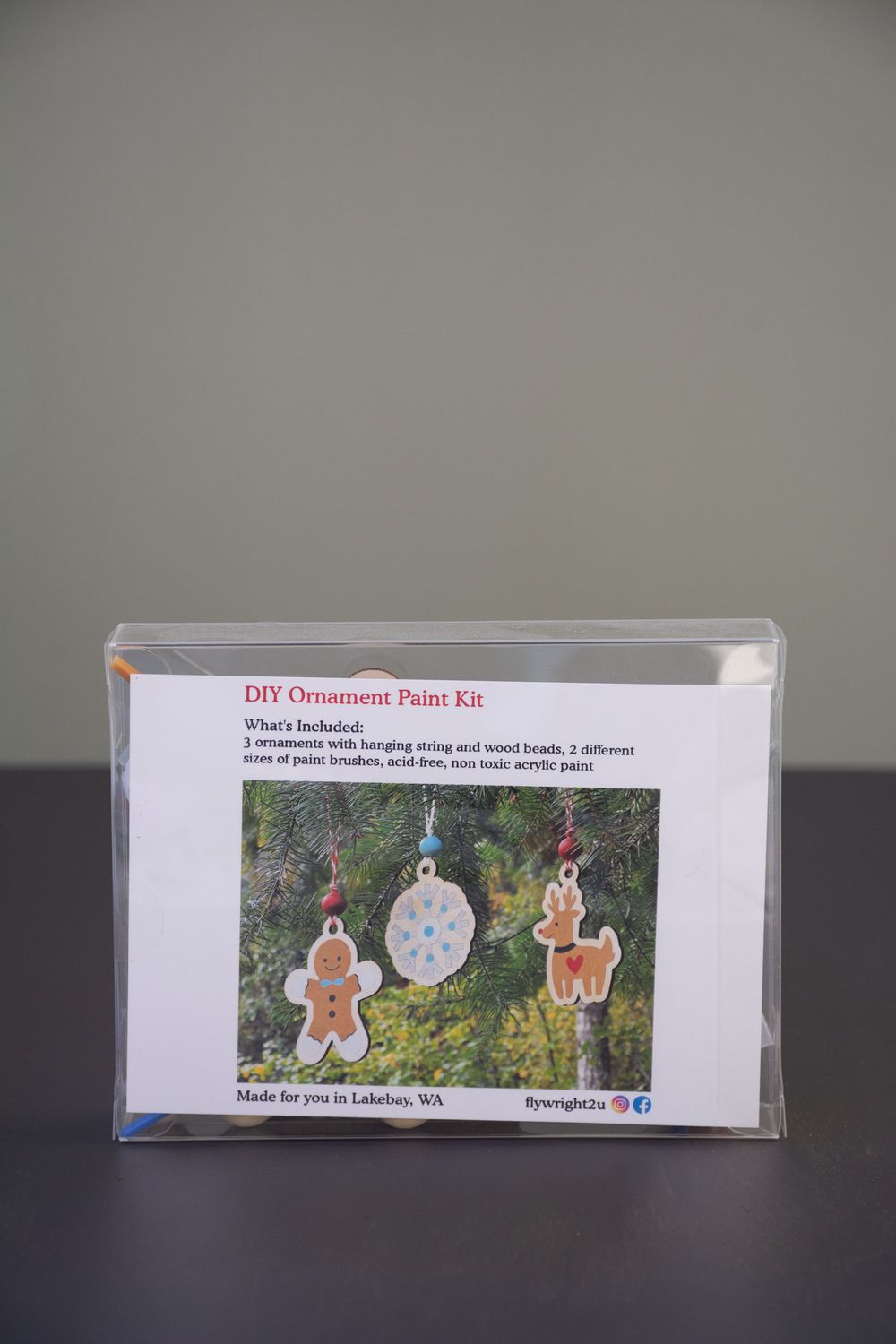 DIY Ornament Paint Kit w/ 3 Ornaments
