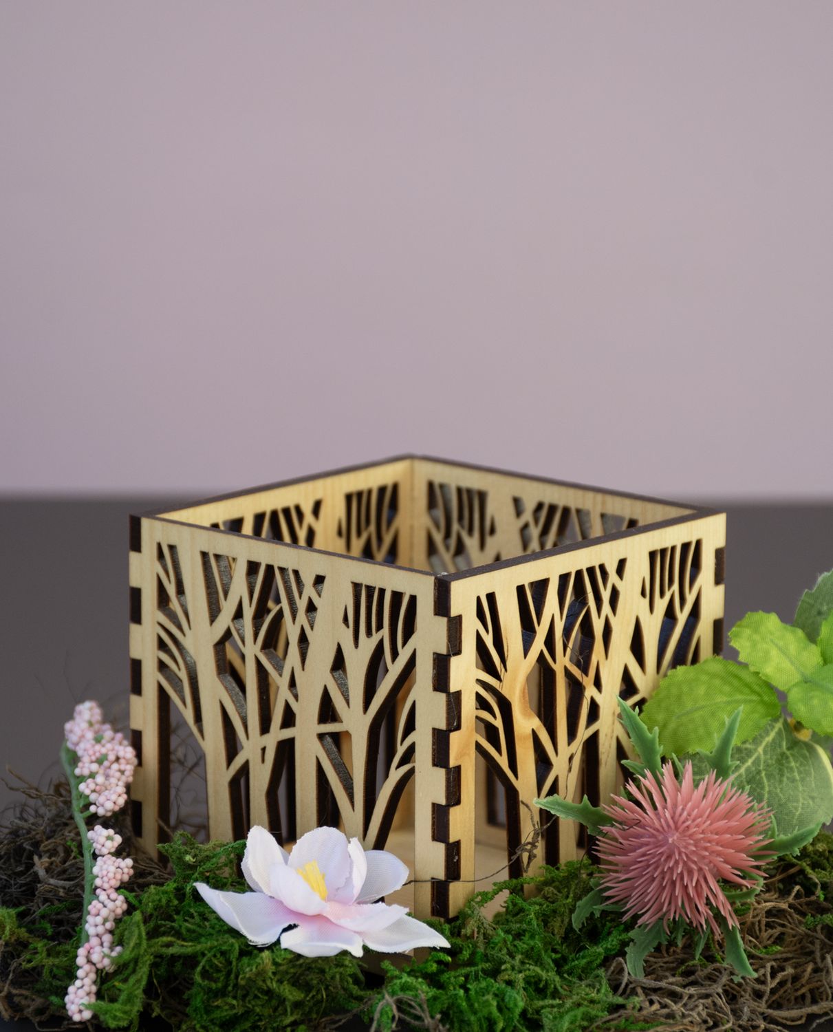 Bare Tree Wood Box - Short