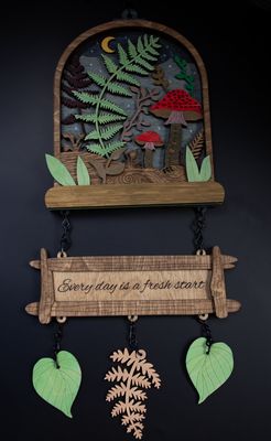 Hanging Mushroom Woodland Sign Hanging Mushroom Woodland Sign
