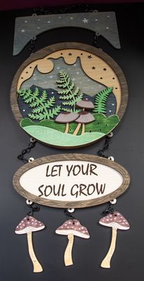 Hanging Mushroom Sign