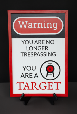 Warning Trespassing Sign