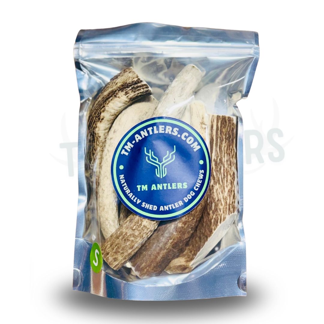 Small Whole Elk Antler Pouch – 1 lb Small Whole Elk Antler Pouch – 1 lb