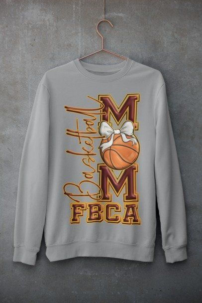 gray crewneck basketball mom
