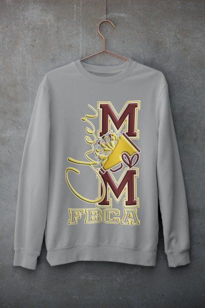 gray crewneck cheer mom