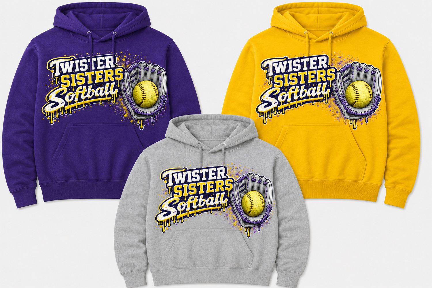 Twister Sisters Softball Glove Hoodie