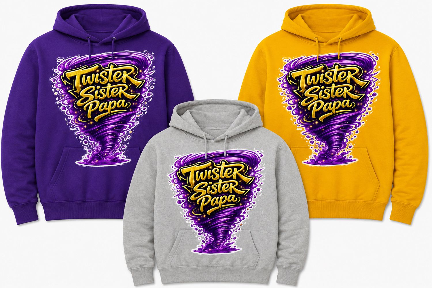 Twister Sister Papa Hoodie