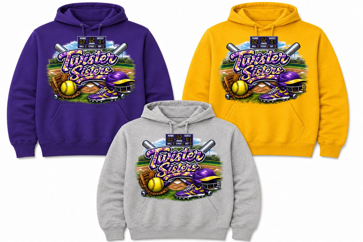 Twister Sisters Softball Field Hoodie