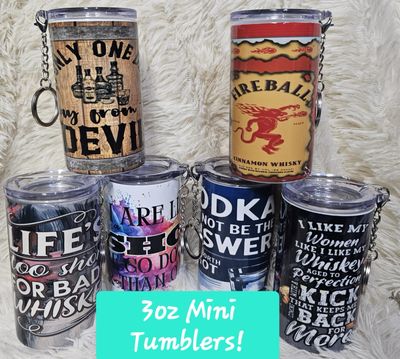 6 Pack - 3oz Mini Tumbler &amp; Shot Glass