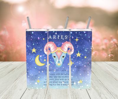 Zodiac Tumblers Blue (all signs)