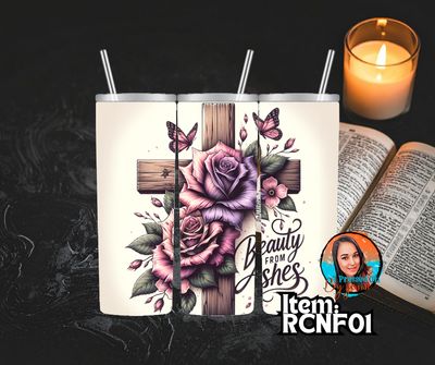 Cross &amp; Flower Tumblers (10 Options)