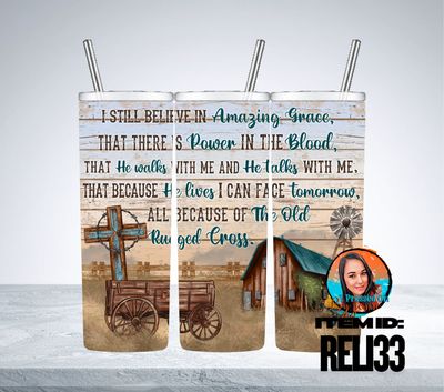 Cross &amp; Flower Tumblers (10 Options)