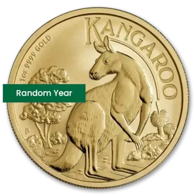 1 oz Australian Gold Kangaroo Coin BU - Random Year