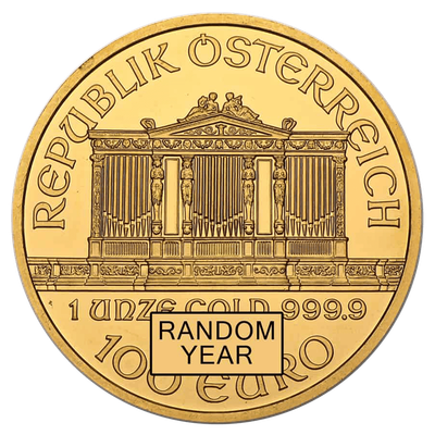 1 oz Austrian Gold Philharmonic Coin BU - Random Year