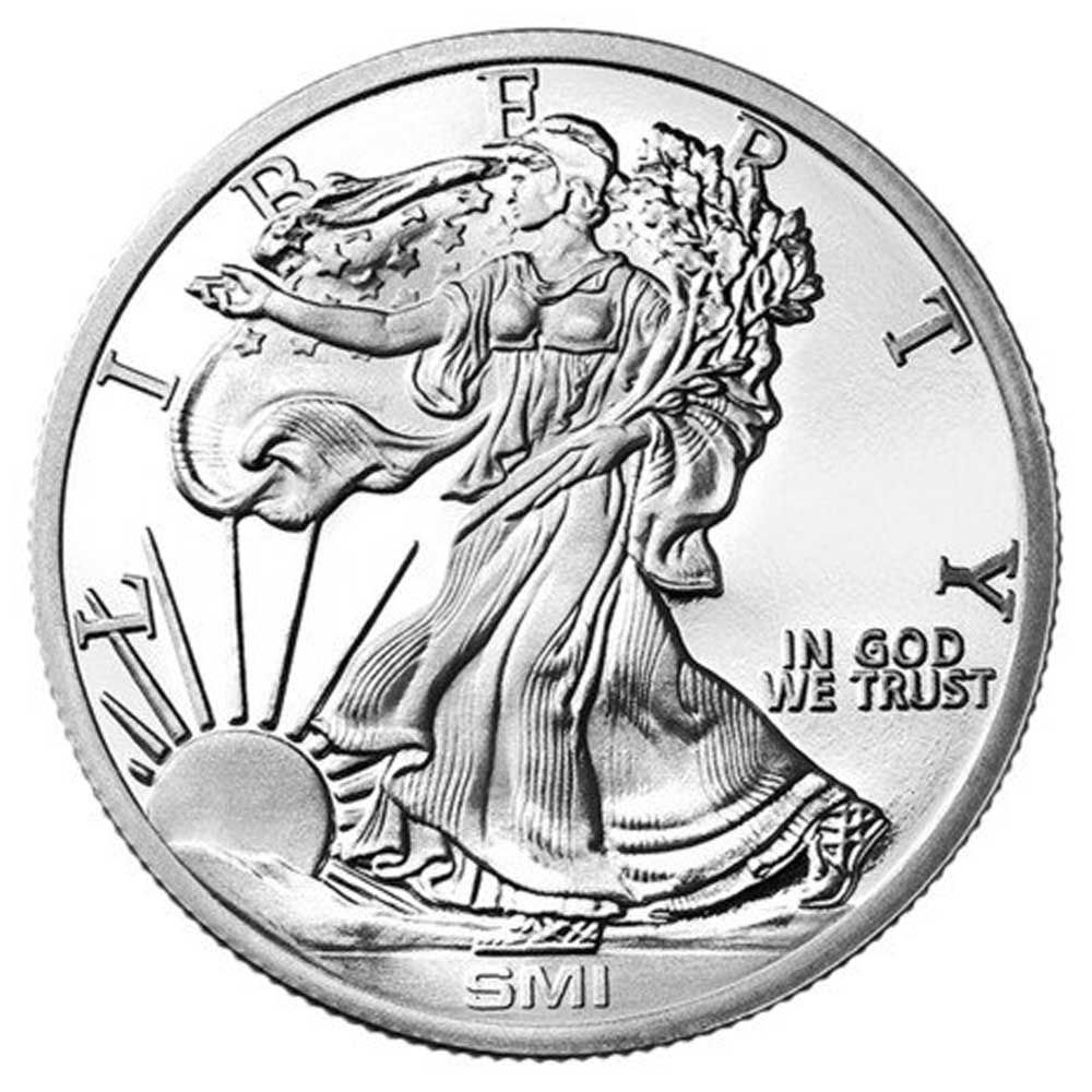 1 oz Silver Sunshine Walking Liberty Round (Mint Mark SI™)