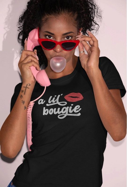 A Lil Bougie Rhinestone T-shirt