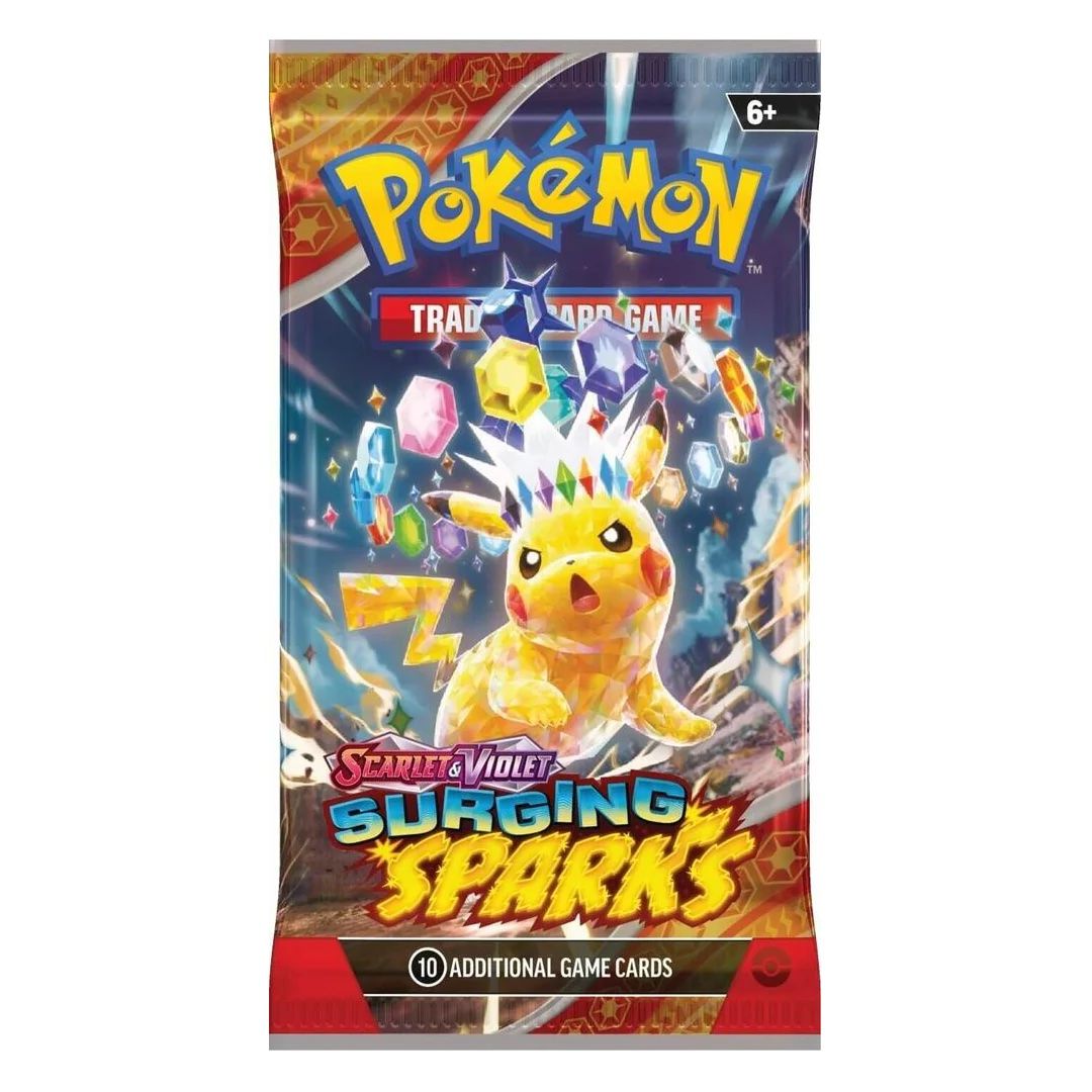 1x Surging Sparks Pokemon Booster Pack (Live Rip)
