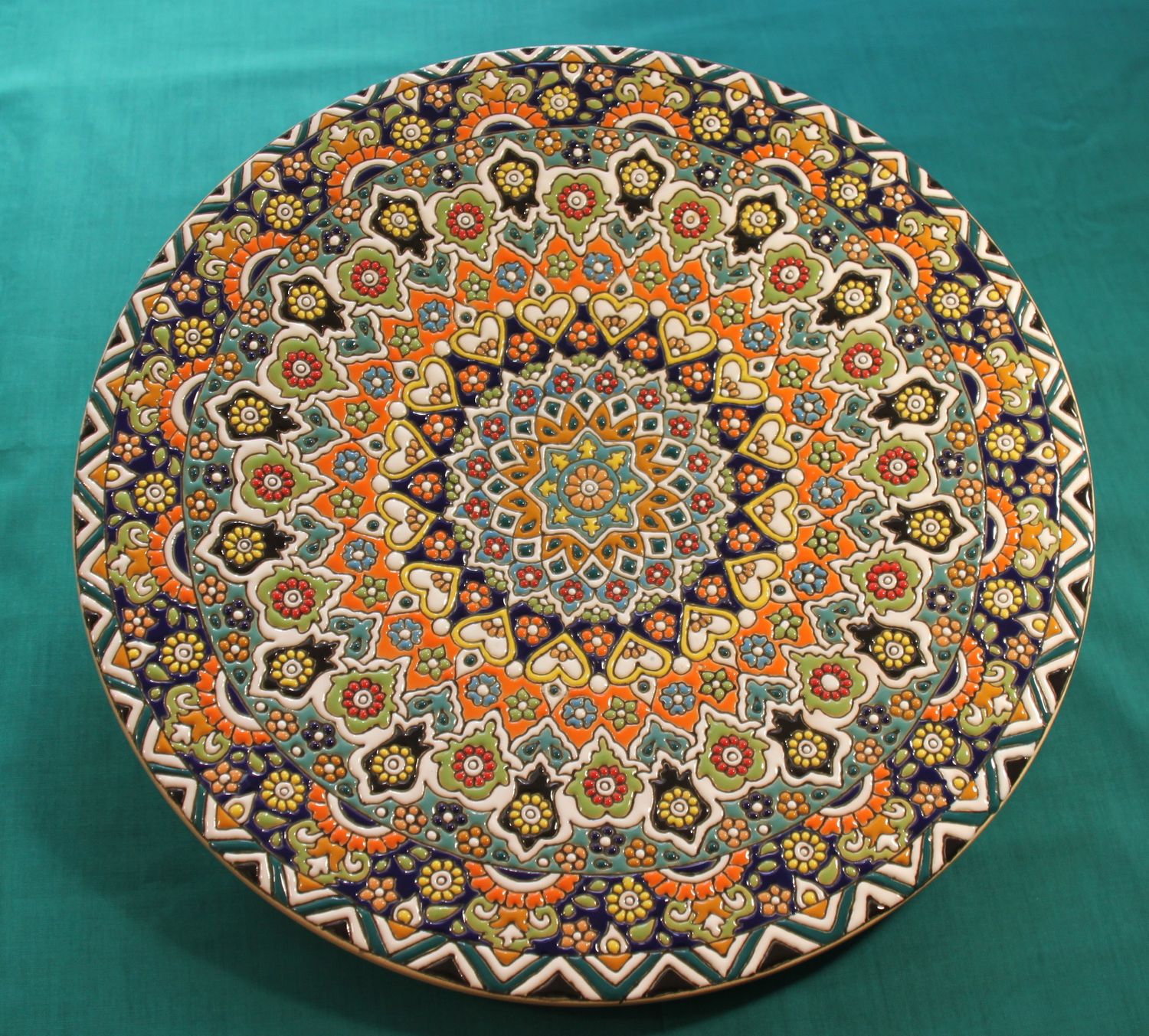 Bunte Sonne - Teller mit 36 cm Durchmesser