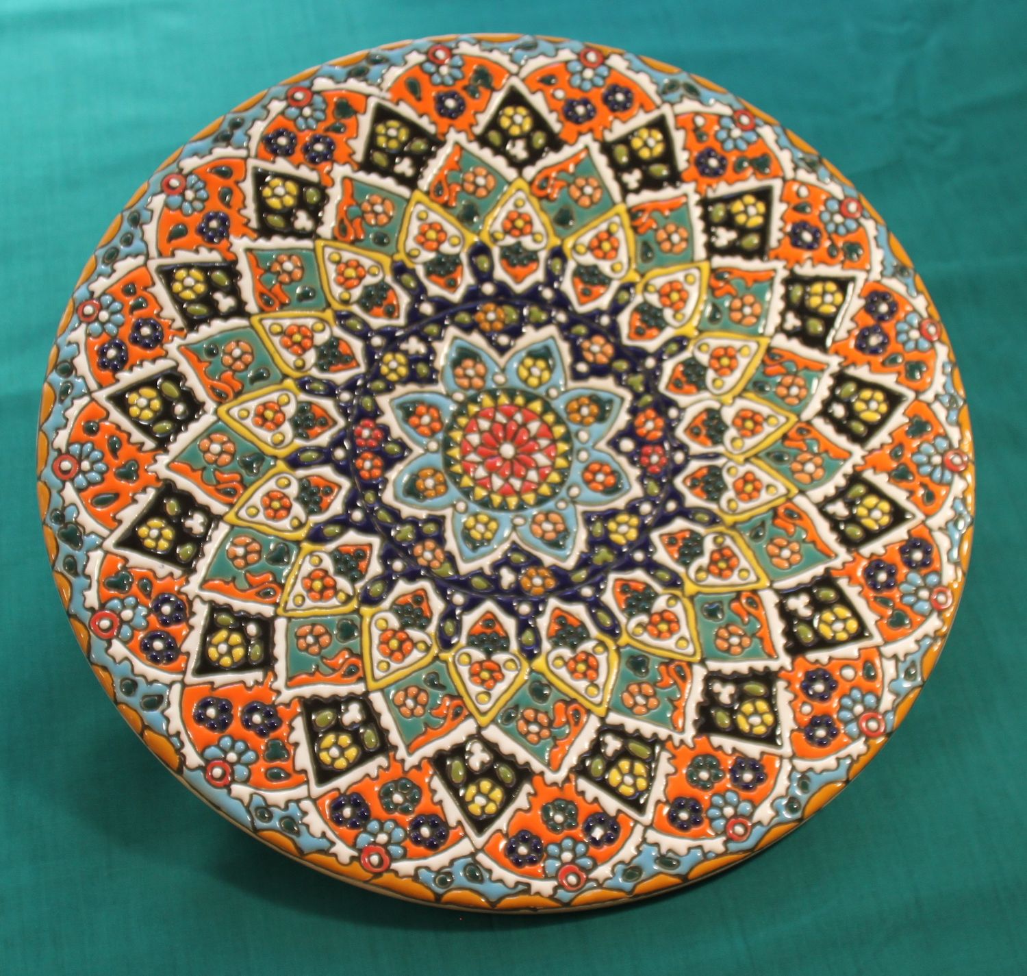 Sonnensterne bunt - Teller mit 30cm Durchmesser