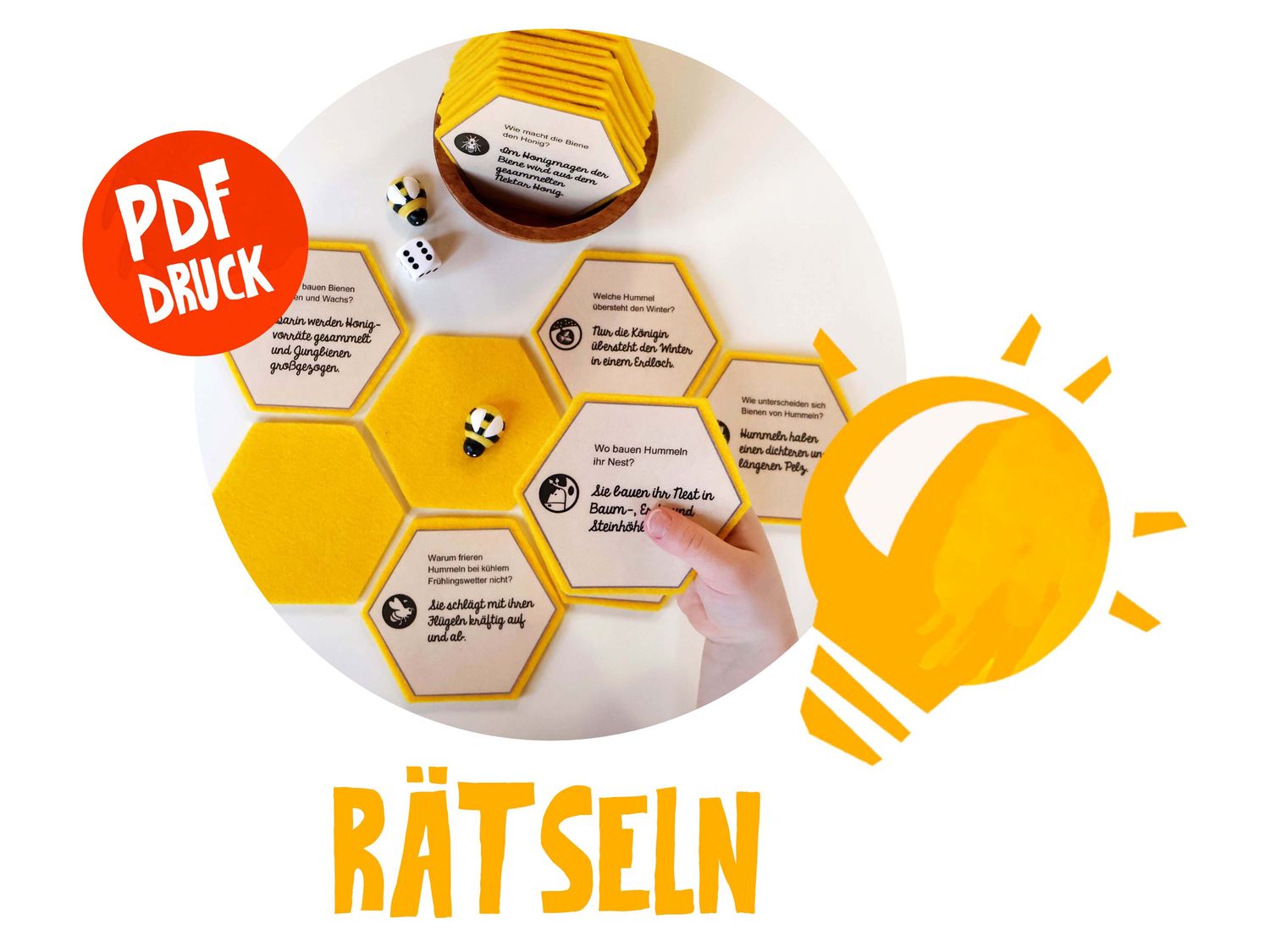 zWerkstück Hummel- &amp; Bienenrätsel