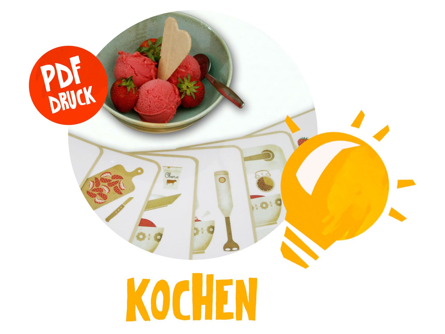 zWerkstück Erdbeereis