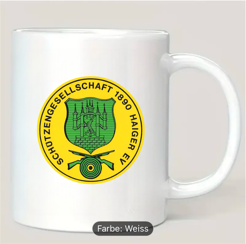 Tasse mit Logo der Schützengesellschaft 1890 Haiger e.V. Tasse mit Logo der Schützengesellschaft 1890 Haiger e.V.