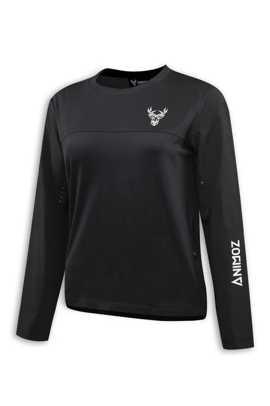 MAILLOT WOMEN WILD LONG SLEEVE JERSEY BLACK