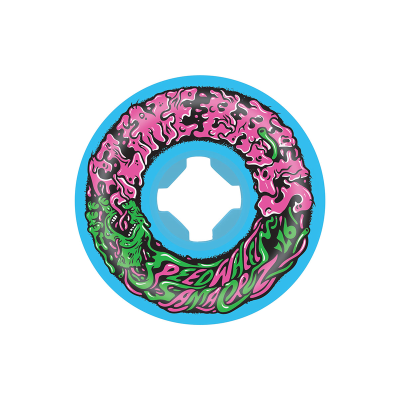 Roues de skateboard SLIME BALLS Vomit Mini Blue en 53mm et 97A