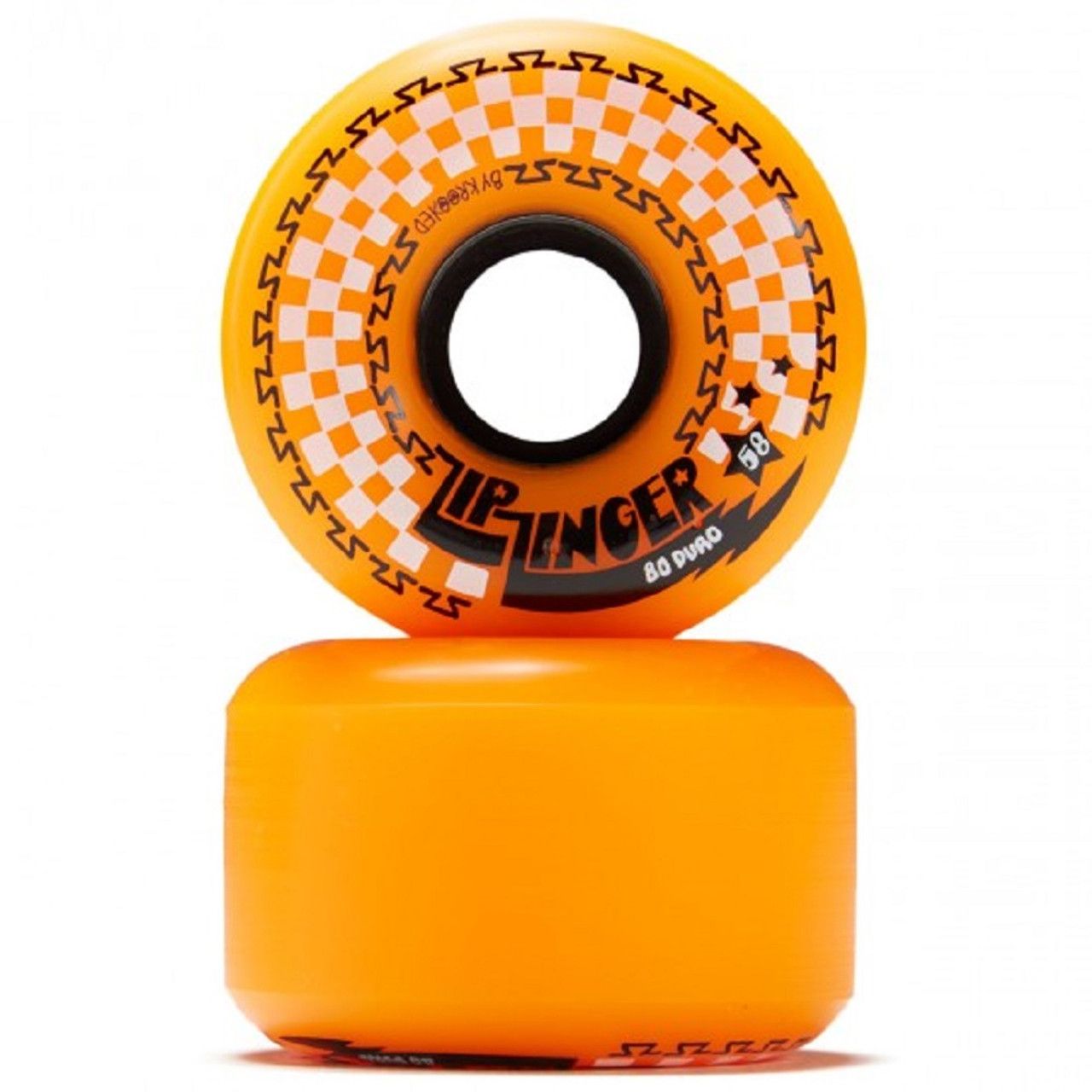 KROOKED WHEELS CRUISER (JEU DE 4) 58MMZIP ZINGER 80D ORANGE