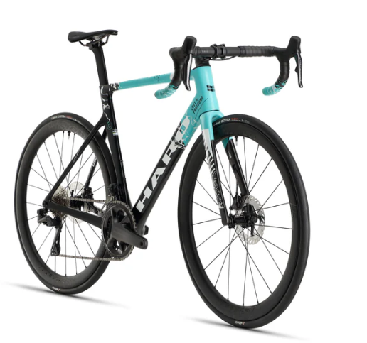 Rivette Carbone 1  HARO Noir mat Bleu sarcelle