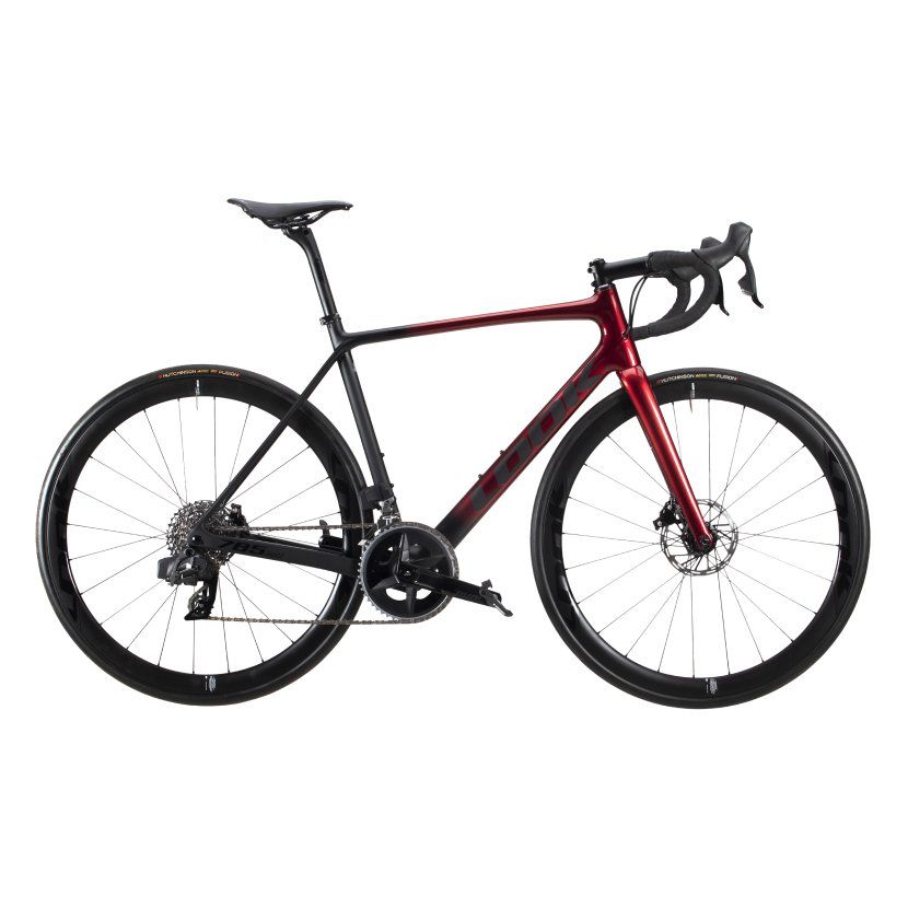 LOOK 785 HUEZ DISC BLACK METALLIC RED MAT GLOSSY CHORUS 2X12 FULCRUM RACING 900 WHEEL S