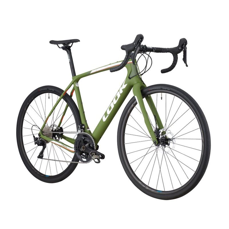 LOOK 765 GRAVEL DISC GREEN MAT WHITE LOGO EKAR 1X13 FULCRUM RAPID 500